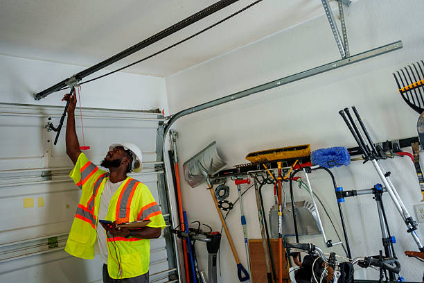 Professional Garage Door technician working in Footville, WI
